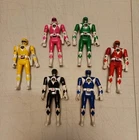 Lot Of 6 Vintage 1993 Mighty Morphin Power Rangers Flip Heads Figures 2 Weapons