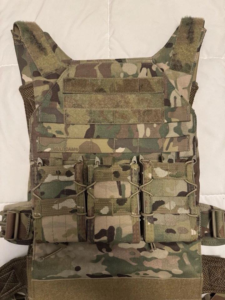 Portador de placas minimalista Grey Ghost + 2 placas NcSTAR 10×12 nivel III Foto 3 de 4