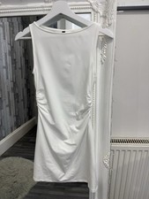 H&M fitted white mini dress size small , hen party bridal