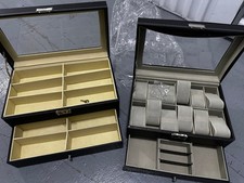 Luxury Leather Jewelry and Watch Storage Boxe...