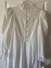 VTG Wild Mint White Lace Romantic Victorian Cottagecore Nightgown NEW Size M
