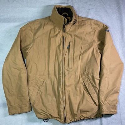 Aigle Brown Bomber Jacket Men's M Stand-Up Collar Full Zip Lined Zipped Pockets