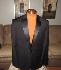 JOS. A. BANK Men's 39 Reg Black Tuxedo Jacket Blazer Sport Coat Single Bttn EUC