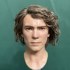 Anakin Skywalker 1/6 Scale Custom Head Sculpt With Rooted Hair - JKI CUSTOMS