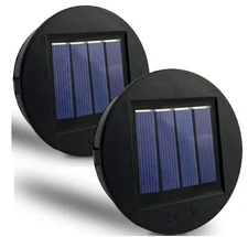 2 Pack Solar Light Replacement Top 3.15in Waterproof LED Lantern for Garden Use