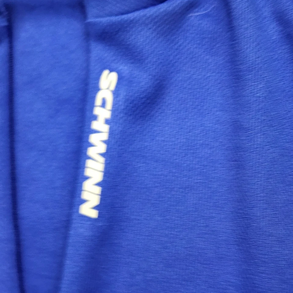 Camiseta deportiva de ciclismo clásica Schwinn para hombre, azul 3/4 cremallera, 3 bolsillos sin mangas mediana Foto 4 de 4
