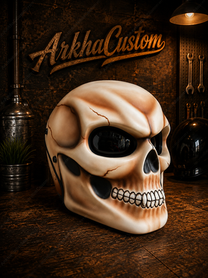 キ*ー様 超希少 West Coast Choppers skull ヘルメット CHOPPER BOBBER REAL SKULL MOTORCYLE HELMET (DOT & ECE CERTIFIED