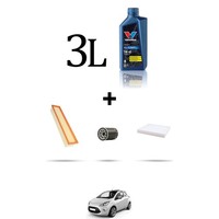 Hoffcar Wartungsset 3 Filter Und 3L ÖL FüR Ford Ka Ii 1.2 51Kw Ab 2008