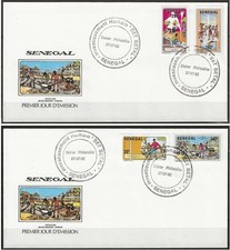 Senegal - 2 x FDC National Building 1992 Mi. 1199-1202