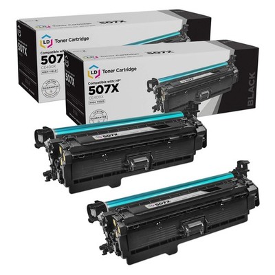 2PK LD CE400X Toner Compatible With HP 507X LaserJet 500 M551 M570 M551n M551dn