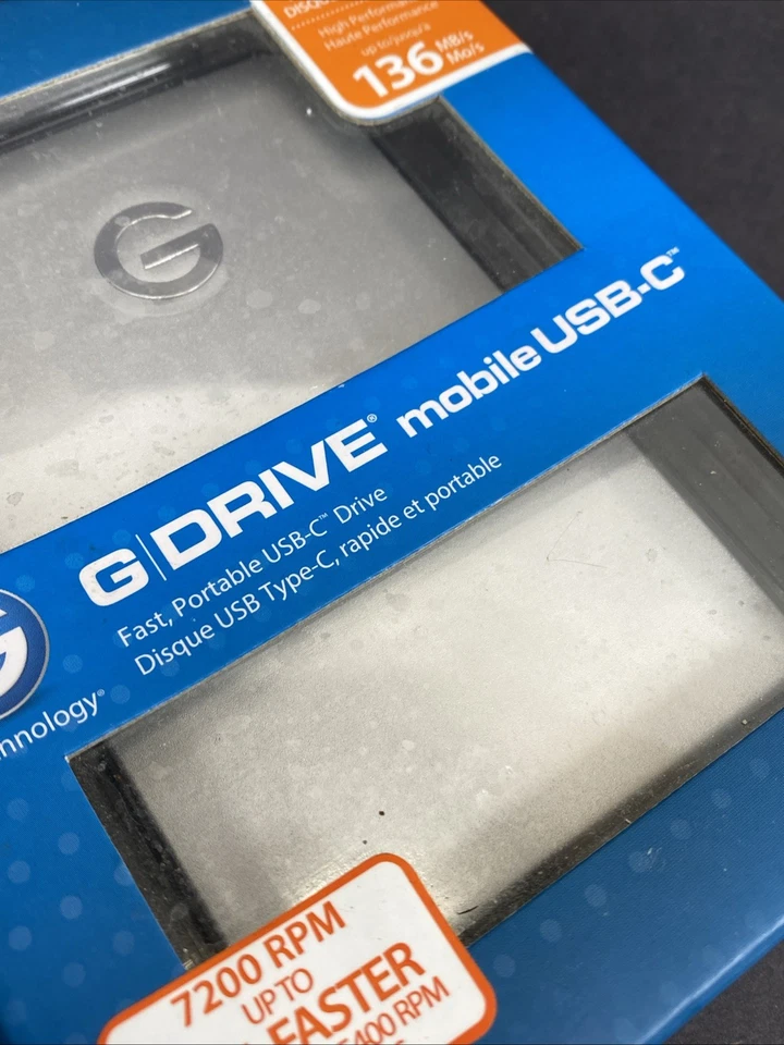 G-Technology G-DRIVE mobile 1TB Portable FireWire & USB 3.0 Drive 0G04876 - Image 2 of 4