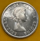 1963 Canada Silver Dollar – Elizabeth II – Uncirculated UNC – 80% Silver