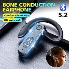 Trucker Bluetooth 5.2 Wireless Headset With Noise Cancelling Mic For Phones PC