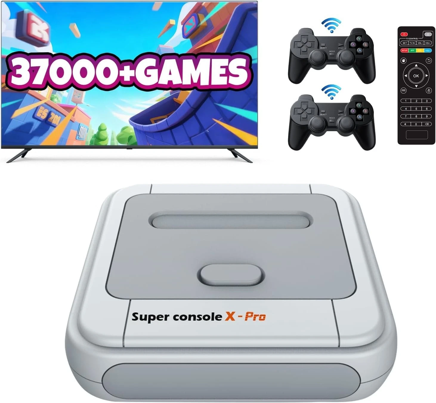 Kinhank Super Console X Pro,Retro Video Game Console with 55,000+ Games