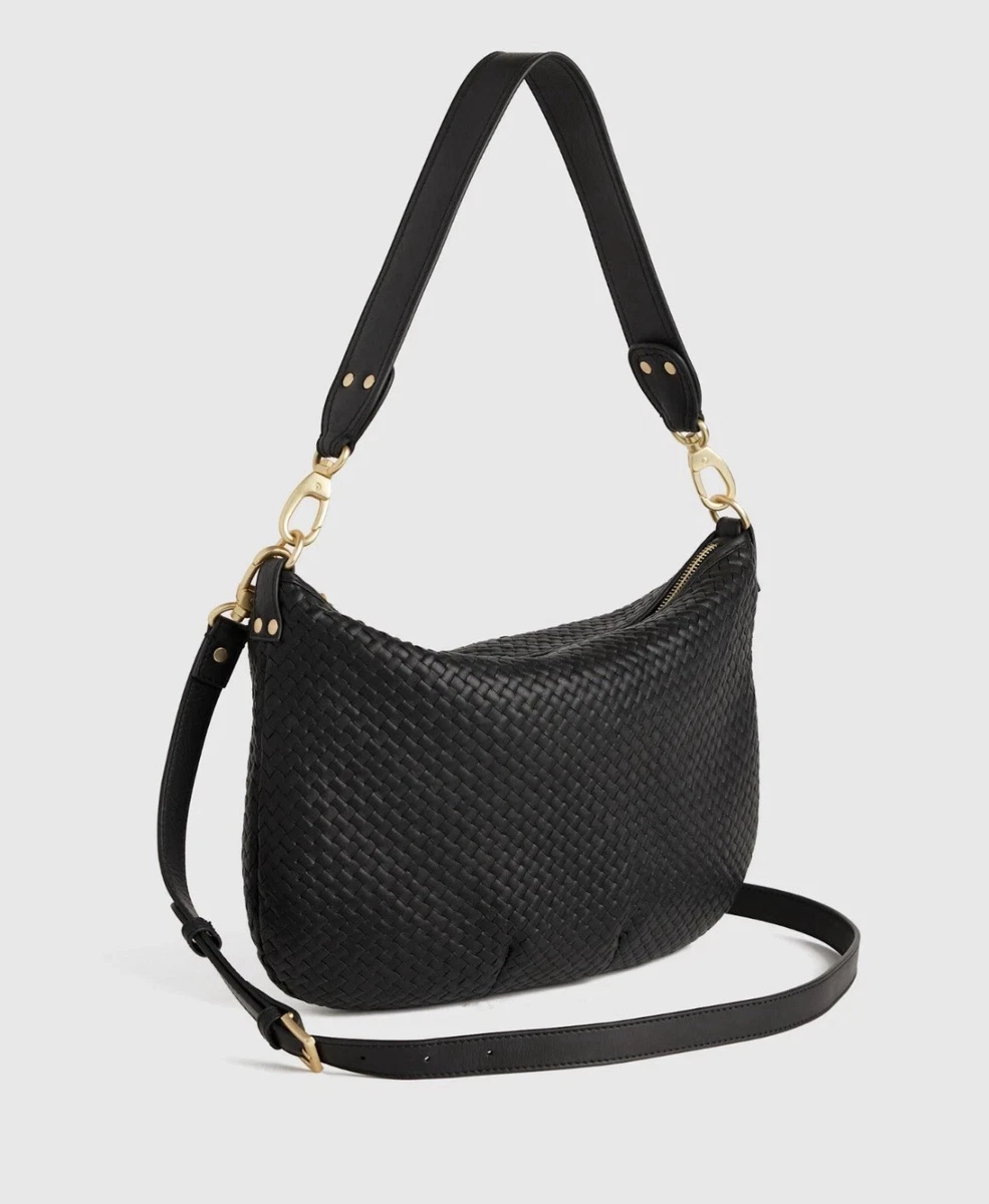 LiaTalia Cuero Genuino Mujer Cruz Cuerpo Cuero Italiano Pequeño Mini Bolso De Hombro Bolso - ABBY [Deep Navy