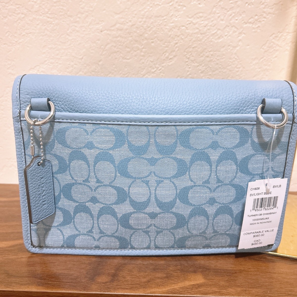 NWT Coach Men's Turner Flap Crossbody In Signature denim CH828