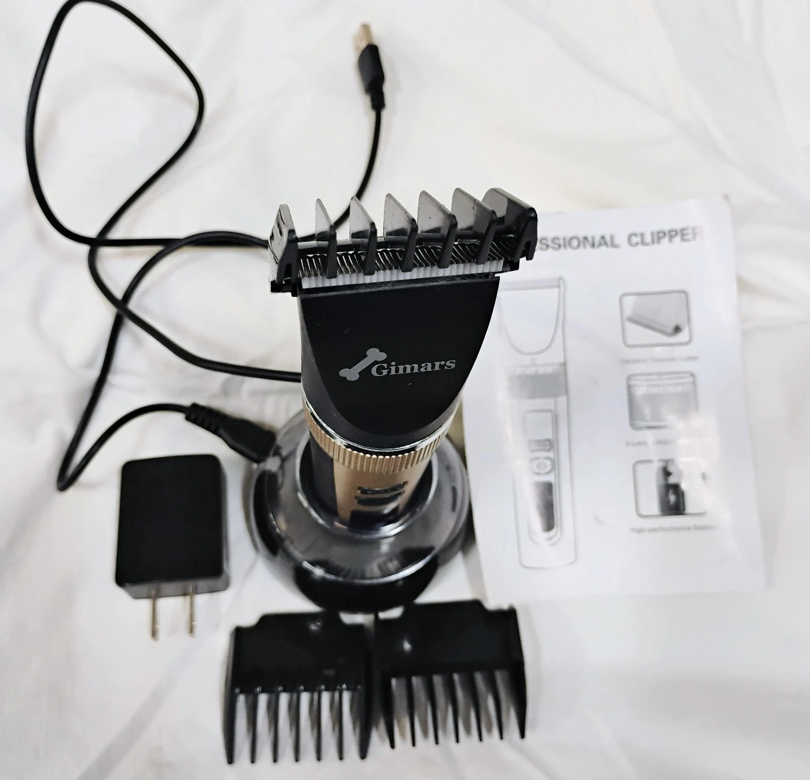 GIMARS Professional 7000rpm Low Noise Cordless Rechargeable Dog Pet Clippers