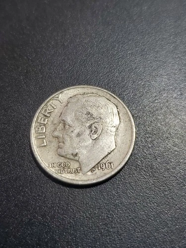 1961 10C Roosevelt Dime 90 % Silver Vf