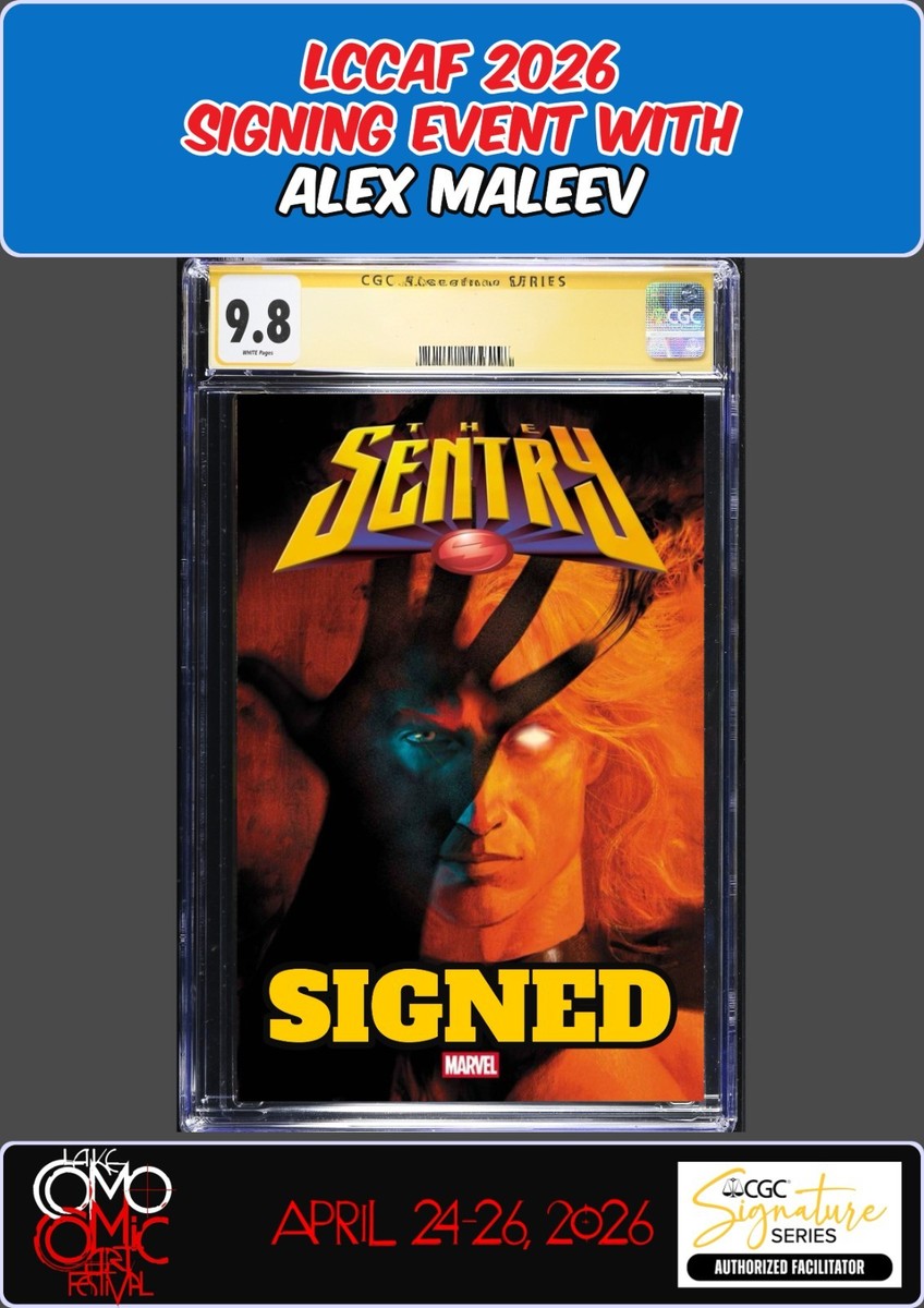 SENTRY #1 MARVEL 2026 CGC SS 9.8 ALEX MALEEV SIGNED LCCAF PRESALE