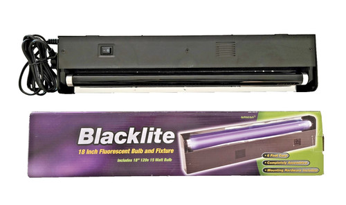 Amscan 18" Black Light Fixture LT-B18P UV Fluorescent Lamp 120V ETL