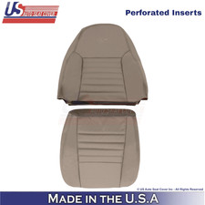1999-2004 For Ford Mustang Gt Leatherette Front Seat Covers Medium Parchment