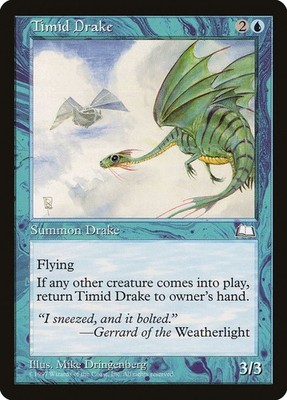 Magic MTG TCG Weatherlight 1997 Timid Drake 54/167