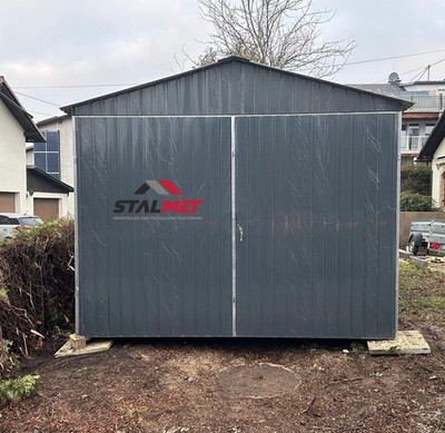 +Blechgarage3x7x2,55 Satteldach Hütte Baucontainer Fertiggarage Lieferung&Aufbau