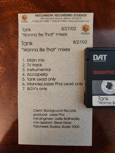 Tank Durrell Artaze Babbs "Wanne Be That" Mezcla Quantegy Dat R-94- 27/08/2002#712 - Imagen 4 de 7