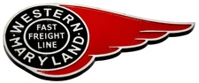 🔥 CAST Western Maryland Railroad Engine Herald Logo Sign Plate Emblem Plaque 