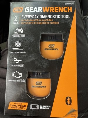 ''GEARWRENCH GWSCAN2PK Bluetooth OBDII Scan Tool Diagnostic Code Reader 2-PACK''