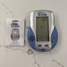 Vintage 2002 BIG SCREEN TETRIS Hand Held Game Radica Works with Manual