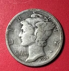 1923 US Mercury SILVER Dime "Philadelphia" Mint! Choice Very Fine! Old Coin!