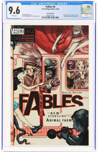 CGC 9.6 FABLES #6 SPECIAL EDITION - PRESS TO 9.8? - RARE - LIMITED PRINT RUN