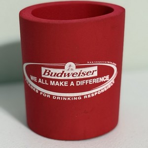 Red Foam Budweiser Koozie