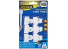 6 Pack Self Adhesive Cable Hooks - Removable No Nails