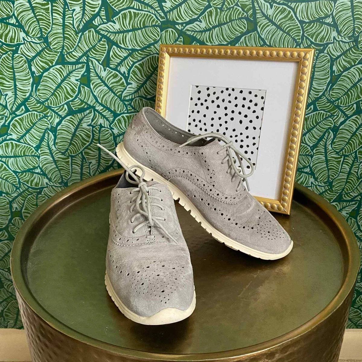 Zerogrand suede shop wingtip oxford