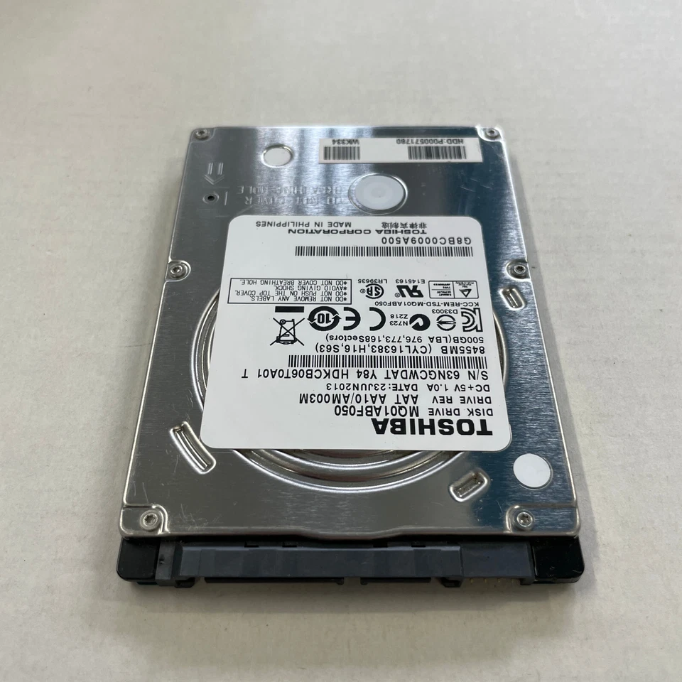 Toshiba 500GB 2.5" SATA HDD 5400 RPM 6GB/s 8MB Cache Hard Drive MQ01ABF050 - Image 3 of 4