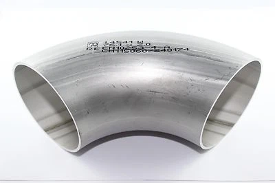 Edelstahl Auspuff Bogen Schweißbogen  DN10-80 90° blank 1.4541 oder 1.4571 - Bild 1 von 2