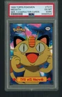 1999 Topps Pokemon #TV11 Meowth Ser. 1 Character Cards PSA EX-MT 6(MK)