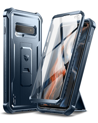 Dexnor for Samsung Galaxy S10 Plus S10+ Case Heavy Duty Rugged Cover & Kickstand