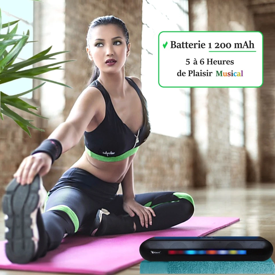 Enceinte Bluetooth LedBar, Sd Card, USB, AUX pour Smartphones/Tablettes/PC - Photo 4/4