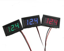 DC 0-30V 3wire LED digital display panel volt meter voltage voltmeter car motor