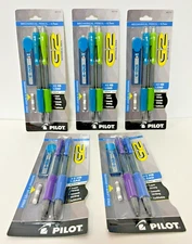 Pilot G2 Mechanical Pencils 0.7mm 2 Pencils 2 Erasers 1 Lead Refill (Lot of 5)