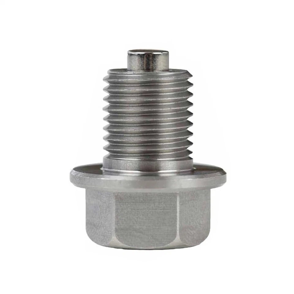 Para Hyundai | Tapón de drenaje de aceite de motor de acero inoxidable con imán Kia 1 pieza M14x1.5 Foto 3 de 4
