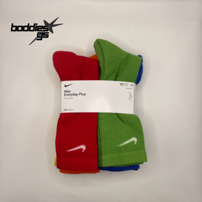 Nike Men's Everyday Performance Training PLUS Crew Socks 6 Pair (SZ 8-12)