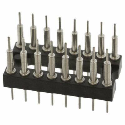 CONN HDR DIP POST 16POS TIN-LEAD