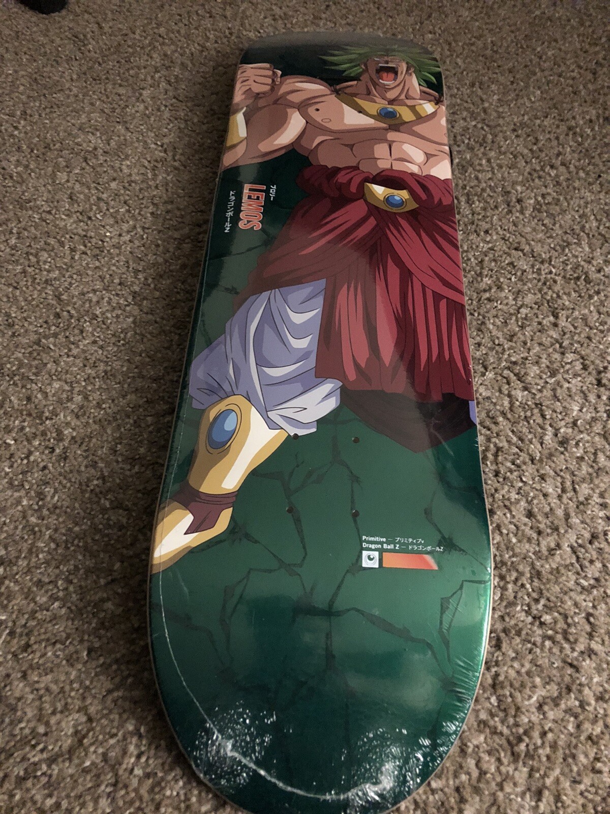 RARE Primitive Dragon Ball Z Broly Super Skateboard Deck (In Shrink) 8.38 Lemos