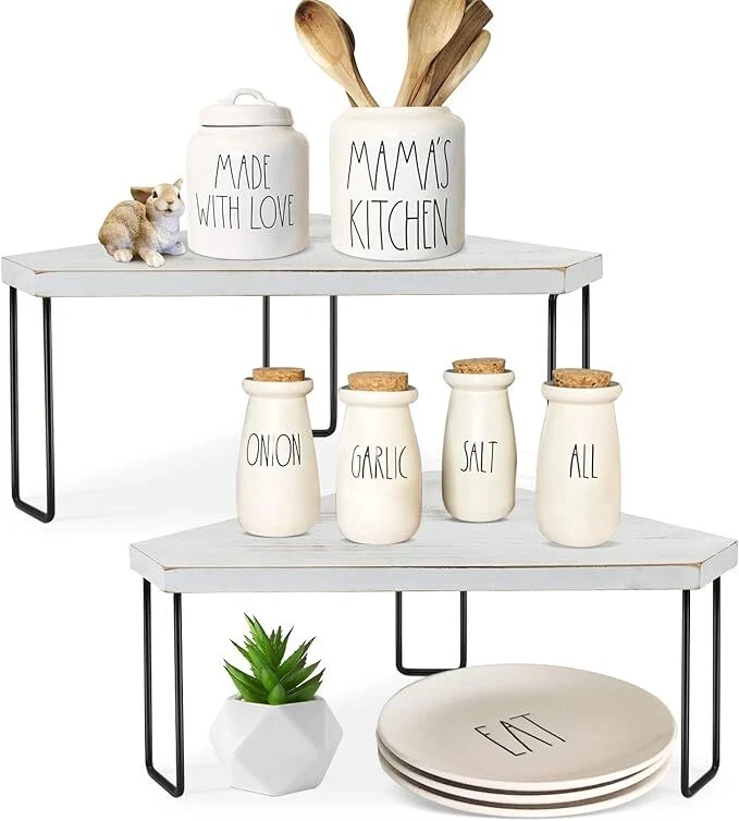 Wood Stackable Corner Shelf/Organizer/Tray Spice Display Rack Organizer
Opens in a new window or tab
