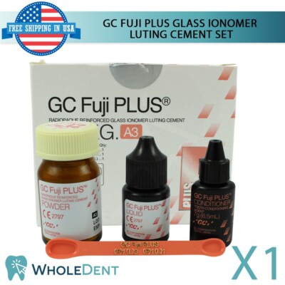 GC Dental Fuji Plus Glass Ionomer Luting Cement Set Impression Material