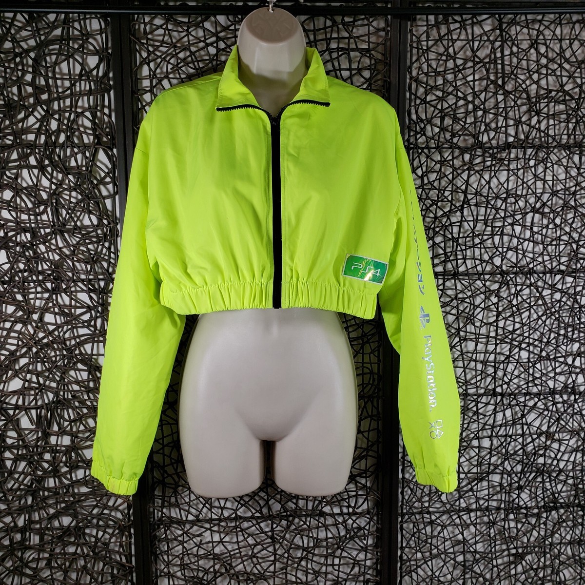 FOREVER 21 PLAYSTATION WOMENS FULL ZIP CROP BOLERO TOP JACKET